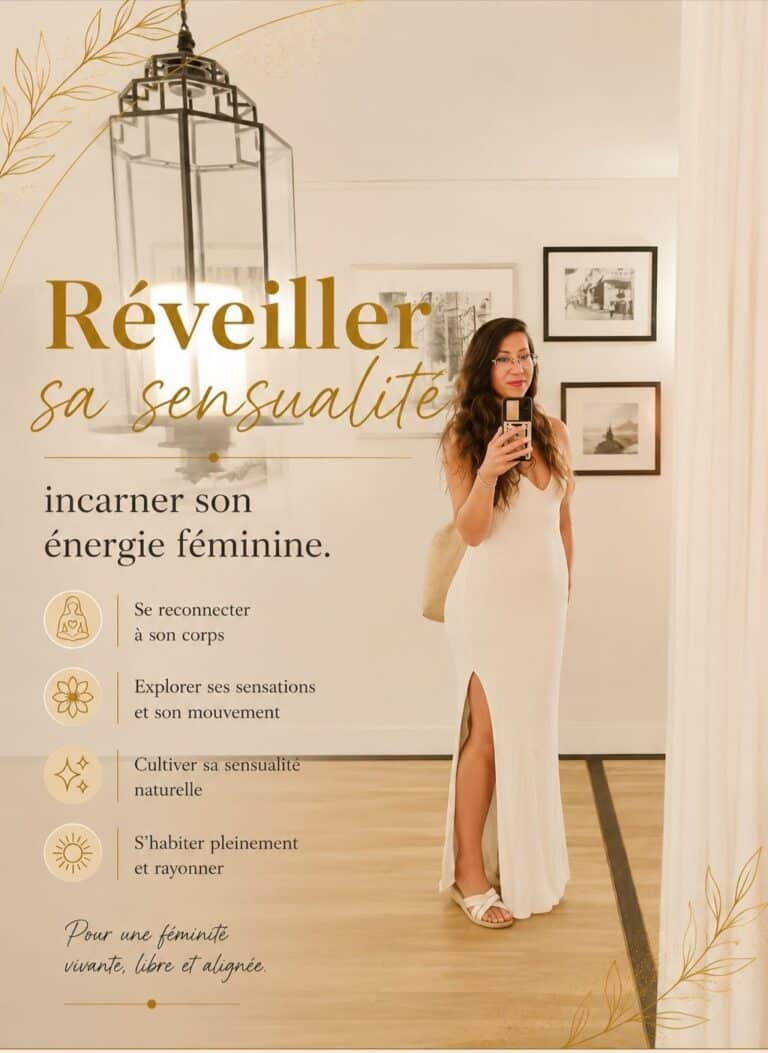 Sensualité - féminité - bien dans son corps - confiance en soi - énergie féminine - Atelier pour réveiller sa sensualité et retrouver sa féminité naturelle grâce au corps, aux sensations et à l'énergie féminine